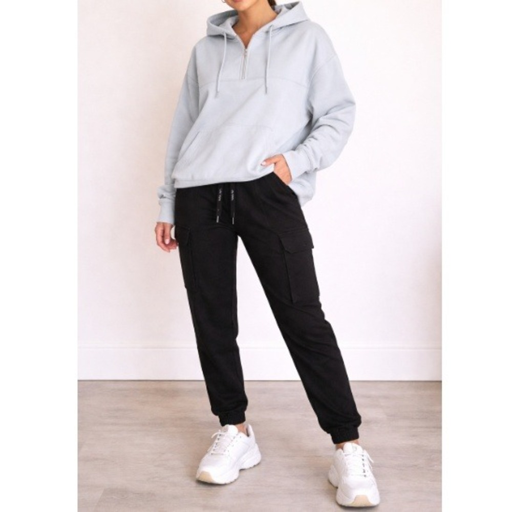 Allwear Women's Natural Black Ankle Zip Organic Cargos Pants Size 7 NWOT‎